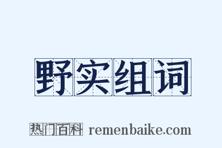 野实组词是什么意思的图片